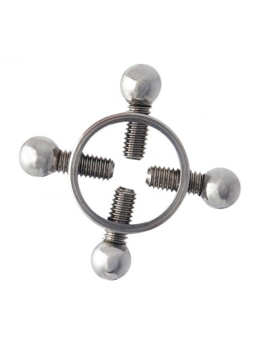 Серебристые зажимы для сосков на винтах - ToyFa - купить с доставкой в Петрозаводске