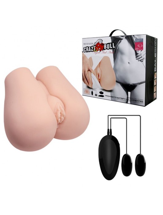 Реалистичный мастурбатор с вибрацией и двумя тоннелями - вагиной и анусом - Baile - в Петрозаводске купить с доставкой