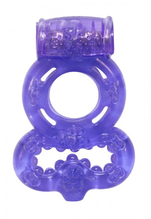 Фиолетовое эрекционное кольцо Rings Treadle с подхватом - Lola Games - в Петрозаводске купить с доставкой
