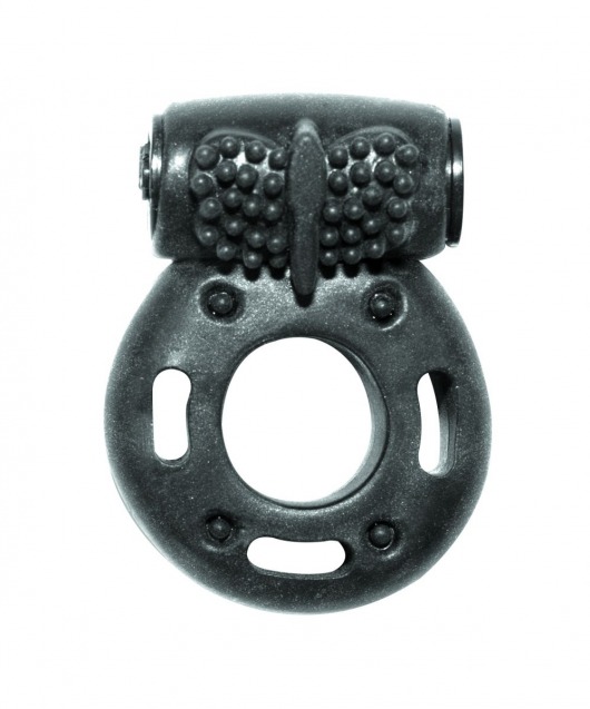 Черное эрекционное кольцо с вибрацией Rings Axle-pin - Lola Games - в Петрозаводске купить с доставкой