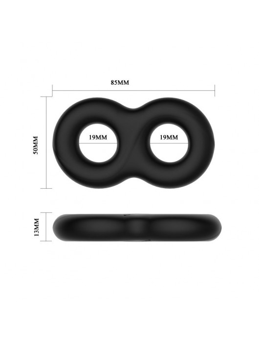 Двойное эластичное эрекционное кольцо Super Soft Silicon - Baile - в Петрозаводске купить с доставкой