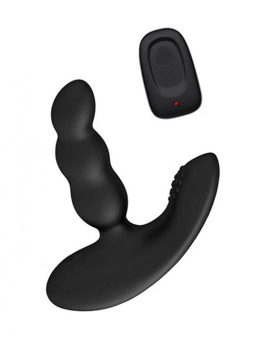 Черный силиконовый стимулятор простаты Levett Nitoc с пультом ДУ - Levett - в Петрозаводске купить с доставкой