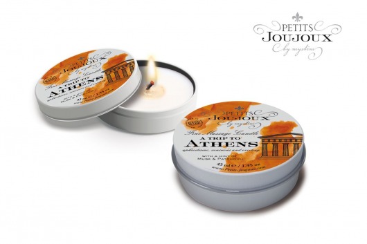 Массажная свеча Petits Joujoux Athens с ароматом муската и пачули - 33 гр. - MyStim - купить с доставкой в Петрозаводске