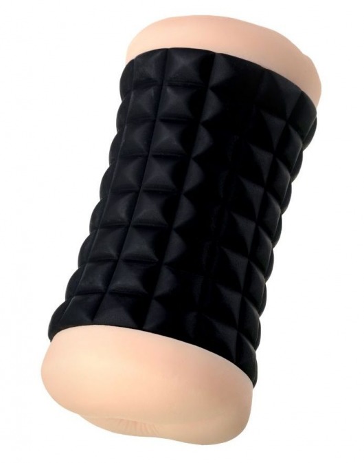 Двухсторонний мастурбатор JOS JANICE в черном цилиндре - JOS - в Петрозаводске купить с доставкой