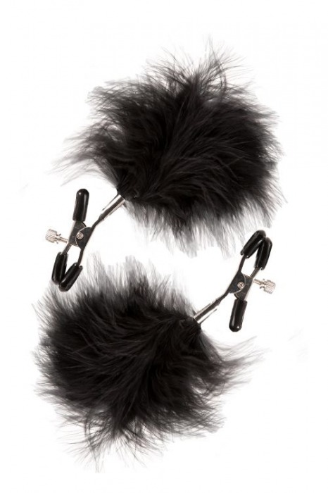 Зажимы для сосков с пухом FEATHERED NIPPLE CLAMPS - Blush Novelties - купить с доставкой в Петрозаводске