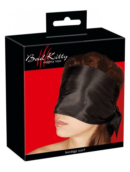 Широкая повязка-шарф на глаза Bad Kitty Bondage Scarf - Orion - купить с доставкой в Петрозаводске