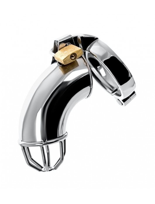 Серебристый мужской пояс верности TOYFA Metal - ToyFa - купить с доставкой в Петрозаводске