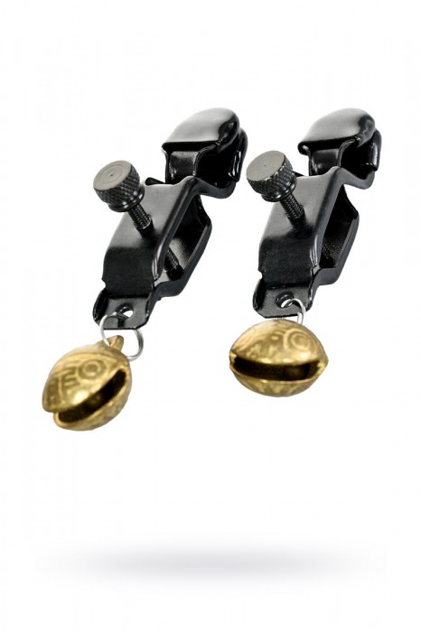 Черно-золотистые зажимы для сосков TOYFA Theatre - ToyFa - купить с доставкой в Петрозаводске