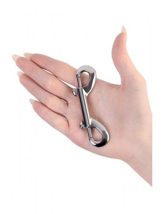 Серебристый двухсторонний карабин TOYFA Metal - ToyFa - купить с доставкой в Петрозаводске