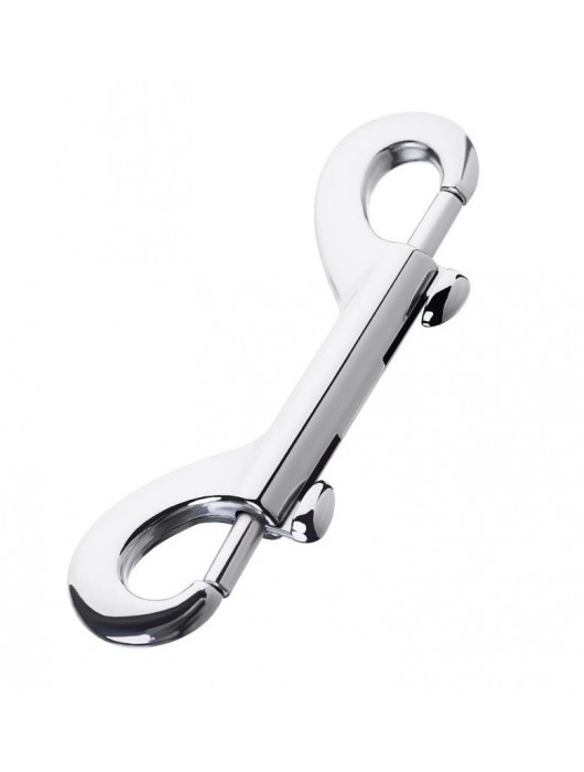 Серебристый двухсторонний карабин TOYFA Metal - ToyFa - купить с доставкой в Петрозаводске