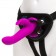 Лиловый страпон Rechargeable Vibrating Strap-On Harness Set - 17,6 см. - Happy Rabbit - купить с доставкой в Петрозаводске