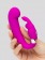 Лиловый вибратор Mini G-Spot Curve Vibe с клиторальным зайчиком - Happy Rabbit