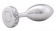 Серебристая анальная втулка Doxy Smooth Butt Plug - 10,5 см. - Doxy