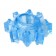 Голубая гелевая насадка-звезда - Toyfa Basic - в Петрозаводске купить с доставкой Голубая гелевая насадка-звезда - Toyfa Basic - в Петрозаводске купить с доставкой