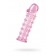 Гелевая розовая насадка на фаллос с шипами - 12 см. - Toyfa Basic - в Петрозаводске купить с доставкой
