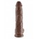 Большой коричневый фаллоимитатор с мошонкой 10  Cock with Balls на присоске - 25,4 см. - Pipedream